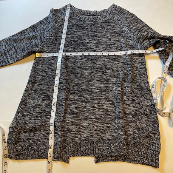 Lumiere Marled Split Back 3/4 Sleeve Sweater, S - Picture 6 of 6